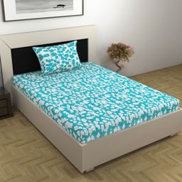 Divine Casa Cotton Single Bedsheet - Blue-image-10