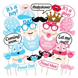 Wobbox Baby Shower Props Baby Shower Party Decorations Items Blue & Pink -Pack Of 30-image-78