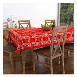 Blocks of India Cotton Table Cover For Six Seater Table-11