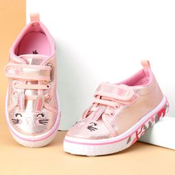 Cute Walk by Babyhug Shoes Kitty Print with Velcro Closure - Pink-picture-16