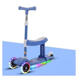 Oskart 2-in-1 Kick Scooter with Removable Seat for Kids: Ideal for Toddlers, Boys, and Girls, Great for Outdoor Fun(Blue)-19