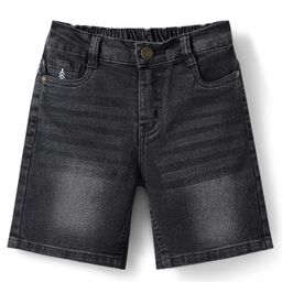 Pine Kids Denim Woven Above Knee Length Washed Shorts - Charcoal Grey-image-78