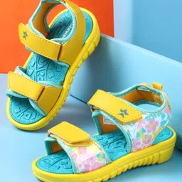 Cute Walk by Babyhug Velcro Closure Sandals with Floral Print - Yellow-picture-43