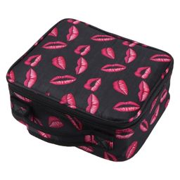 House of Quirk Makeup Box/Cosmetic Storage Case With Adjustable Compartment Red Lips-image-60