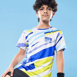 Pine Active Knit Half Sleeves T-Shirt with Text Print - White-image-34