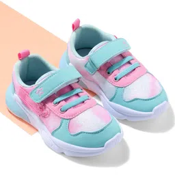 Cute Walk by Babyhug Velcro Closure Sneaker Shoes With Heart Applique & Lace Detailing - Light Blue-picture-10