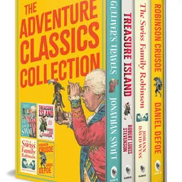 fingerprint The Adventure Daniel Defoe, Robert Louis Stevenson, Jonathan Swift, Johann David Wyss Classics Collection (Set of 4 Books) Reading & Learning Books Pack of 4 Books - English-picture-23