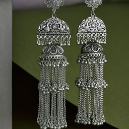 ATIBELLE Contemporary Jhumkas Earrings-image-58