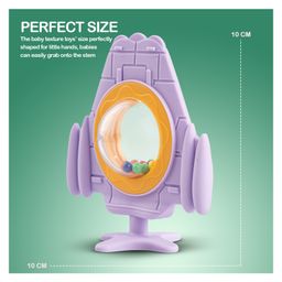 baybee Rocket Shape BPA Free Silicone Teether for Babies - Violet image 3