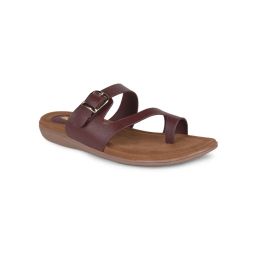 Bata Women Maroon Toe Ring Sandals-image-100