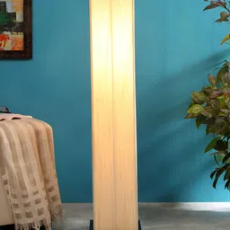 Devansh Off White & Black Rectangle FloorLamps-image-3