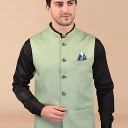 PRINTINDIA Men Sleeveless Mandarin Neck Nehru Jacket-46