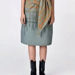 GENES - Lecoanet Hemant Printed Cotton A-Line Skirt-image-9