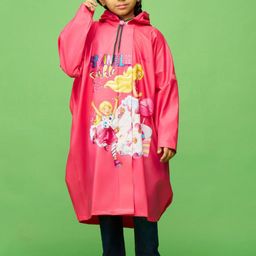 Zeel Girls Barbie Printed Waterproof Hooded Rain Jacket-image-51