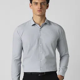 Van Heusen Textured Spread Collar Slim Fit Formal Shirt-picture-17
