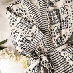 LacyLook Women Printed Pure Cotton Bath Robe-56