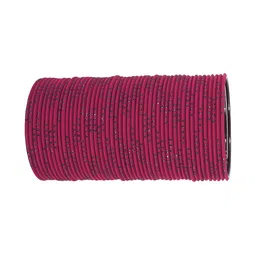 ZULKA Set Of 48 Solid Polka Dots Cutting Design Bangles-picture-16