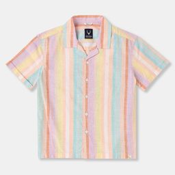 Allen Solly Junior Boys Striped Pure Cotton Regular Fit Casual Shirt-picture-34