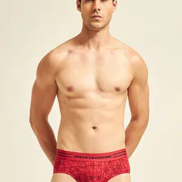 URBAN ADVENTURE Printed Ultra Soft Basic Briefs 1UAM-014-P(RED)-image-71