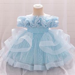 LULU & SKY Girls Embellished Ruffles Fit & Flare Dress-picture-11