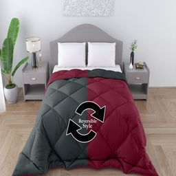 CHICERY Purple & Grey Geometric Heavy Winter Single Bed Comforter-image-54