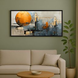 999Store Blue & Yellow 1 Piece Canvas Other Wall Paintings-image-99