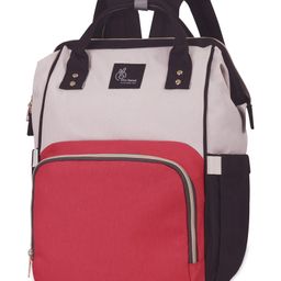 R for Rabbit Caramello Backpack Style Diaper Bag - Red & Cream-15