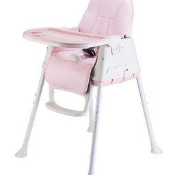 Syga Baby High Chair With Padded Seat - Pink-15