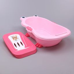 Babyhug Large Size Bath Tub With Bath Tray Animal Print - Pink-27