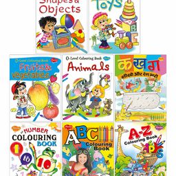 Sawan 0 Level Colouring Books Pack of 8 - English-10