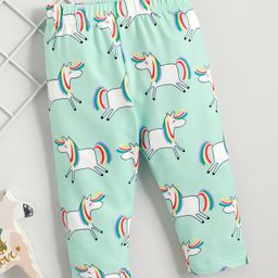 Kookie Kids Full Length Lounge Pants Unicorn Print - Blue-image-73