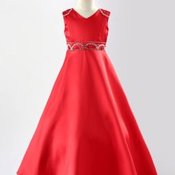 Mark & Mia Sleeveless Dress Bead Embellishment - Red-image-90