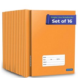 Woodsnipe Single Line Notebooks Pack of 16 - 72 Pages Each-10