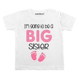KNITROOT Big Sister Steps Print Half Sleeves Tee - White-image-53