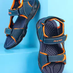 Pine Kids Velcro Closure Sandals - Grey Orange-picture-19