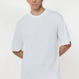 Bewakoof AIR Men Solid Round Neck Cotton Oversized T-shirt-picture-49