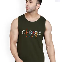 SLOWLORIS Men Pack Of 2 Printed Bio-Wash Combed Cotton Gym Vest-picture-10