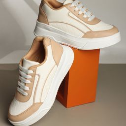 Alishtezia Women Lace-Ups Round Toe Sneakers-image-23