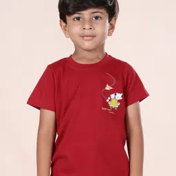 KiddoPanti Boys Printed Applique T-shirt-image-68