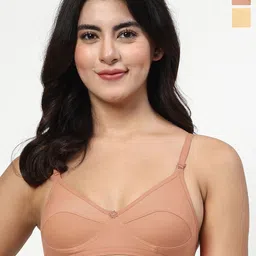 LILY Anpas Pack of 2 Full Coverage Seamed Non Padded Everyday Bra-18