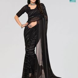 Moda Rapido Set of 2Striped Satin Sarees-image-53