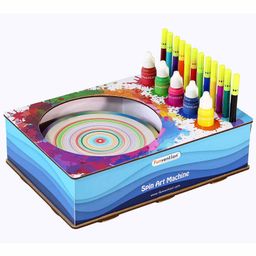 Funvention Spin Art Machine DIY Rotating Color Drop Abstract Painting STEM Learning Kit - Multicolor image 2