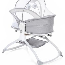 Mastela 6 In 1 Multi Function Rocker & Bassinet Animal Print - Grey image 2