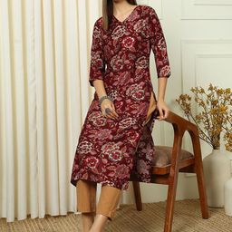Anouk Rustic Women Ethnic Motifs Printed Thread Work Kurta-image-13