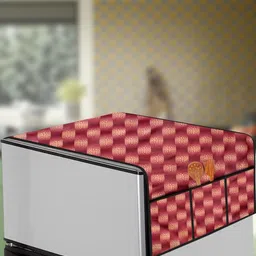 The Furnishing Tree Red Plastic Refrigerator Cover-image-71