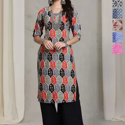 7Threads Women Pack of 6 Printed Regular Straight Kurtas-image-80
