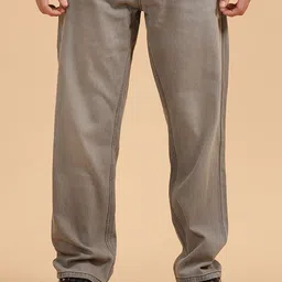 WROGN Men Comfort Relaxed Fit Mid-Rise Low Distress Jeans-image-74