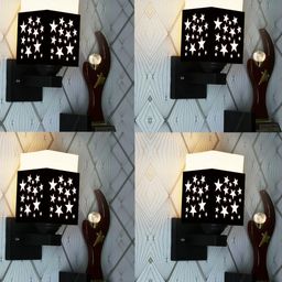 Gojeeva Brown Wood Square Wall Lamps-picture-6