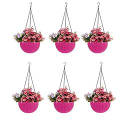 Rattan Hanging Planters Pot with Metal Hanging Chain-54