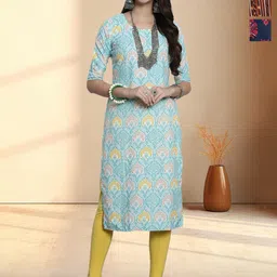 HERE&NOW Women Pack Of 3 Ethnic Motifs Printed Crepe Kurta-37